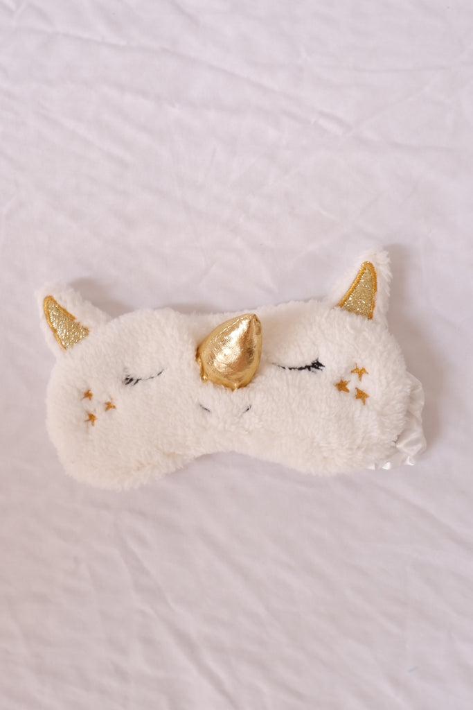 Gold Unicorn Sleeping Mask