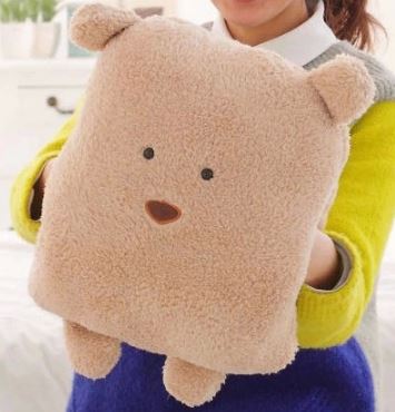 Brown Bear Pillow Blanket